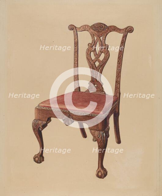 Chair, 1935/1942. Creator: Bernard Gussow.