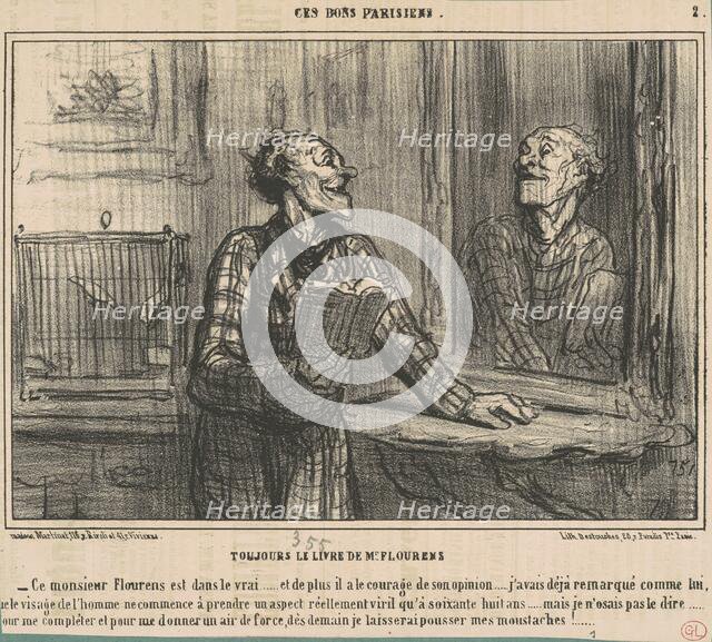 Toujours le livre de M. Flourens, 19th century. Creator: Honore Daumier.