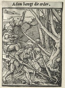 Dance of Death: Adam Tilling the Ground. Creator: Hans Holbein (German, 1497/98-1543).