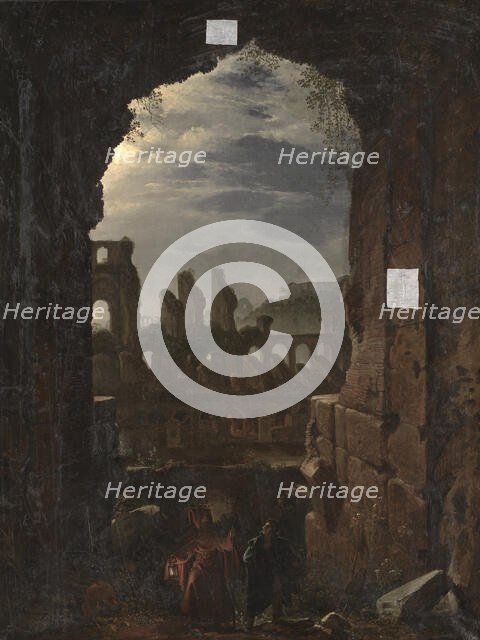 View of the Colosseum in Moonlight, 1826-1839. Creator: Franz Ludwig Catel.