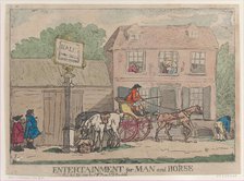 Entertainment for Man and Horse, October 25, 1788., October 25, 1788. Creator: Thomas Rowlandson.
