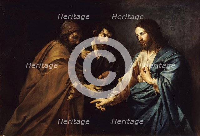 The Tribute Money. Artist: Valentin de Boullogne (1591-1632)