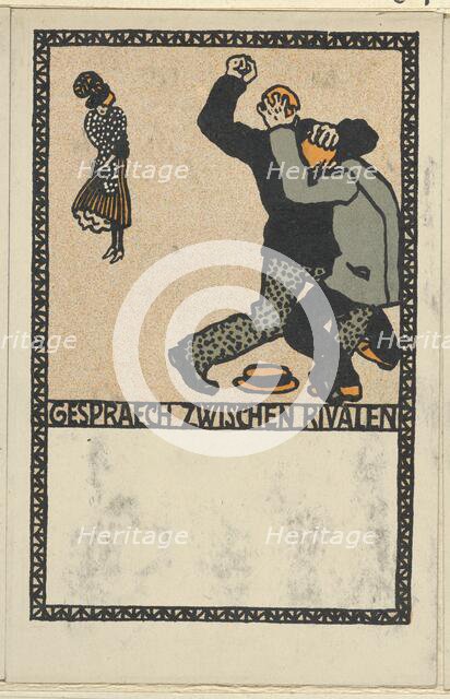 Conversation Between Rivals (Gespraech Zwischen Rivalen), 1907. Creator: Moritz Jung.