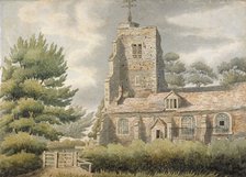 Church of St Mary, Hornsey, Haringey, London, c1800. Artist: Anon