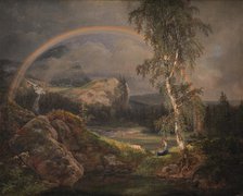 Norwegian Landscape with a Rainbow, 1821. Creator: Johan Christian Dahl.