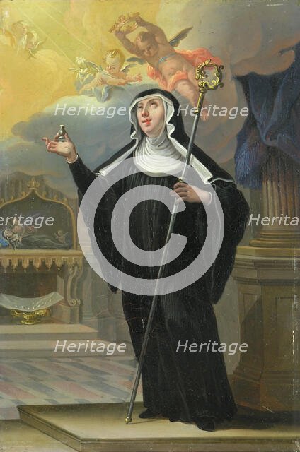 Saint Walburga, 1730. Creator: Kurtz, Jozef (1692-1737).