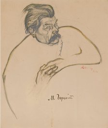 Portrait of the author Maxim Gorky (1868-1939), 1916.