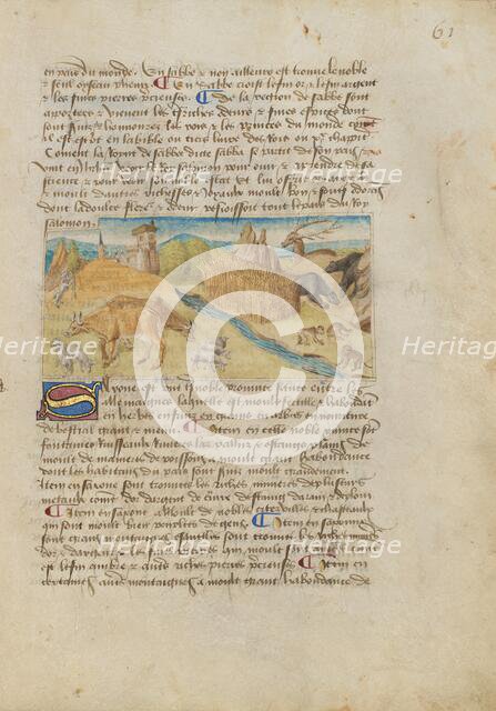 Kingdom of Saxony; Livre des merveilles du monde (Book of the Marvels of the World), about 1460-1465 Creator: Master of the Geneva Boccaccio.