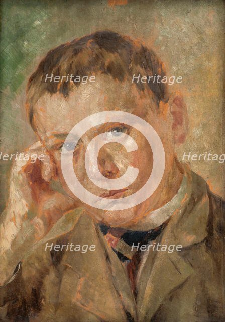 Portrait of a Boy, 1920-1930. Creator: Milan Thomka Mitrovsky.