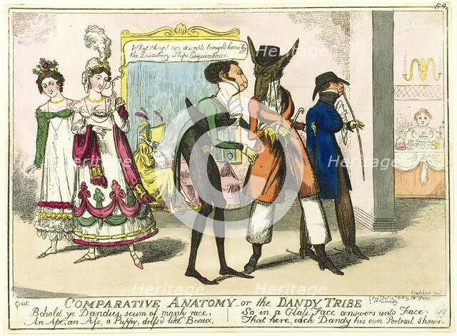 Comparative Anatomy, published December 10, 1818. Creator: Isaac Robert Cruikshank.