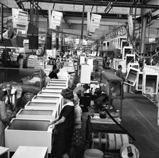 Refrigerators being assembled at the GEC in Swinton, South Yorkshire, 1963.  Artist: Michael Walters