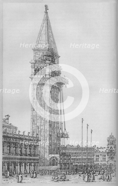 'The Campanile of St. Mark's While Undergoing Repair in 1745', 1903. Artist: Canaletto.