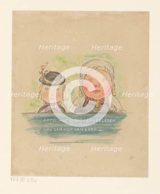 Apple, what a long time ago, from the Garden of Eden, c.1884-1951.  Creator: Nelly Bodenheim.