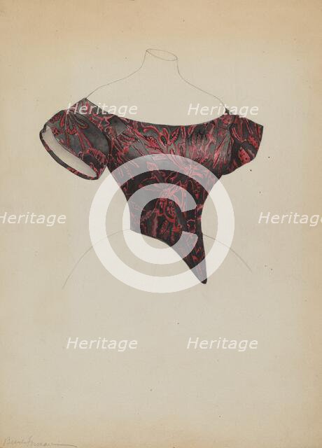 Evening Bodice, c. 1937. Creator: Bessie Forman.