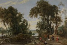 Landscape with Dancing Shepherds, 1631. Creator: Jan Wildens.