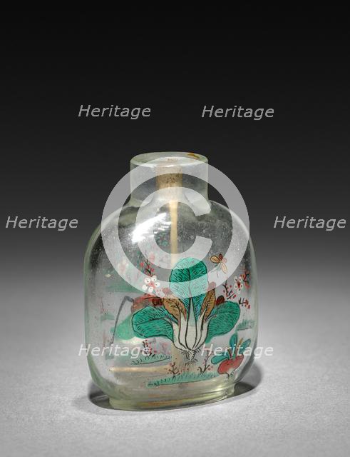 Snuff Bottle with Stopper, 19th Century. Creator: Unknown.