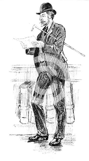 Sketches at the General Register Office, Somerset House: The Missing Link, 1890. Creator: Unknown.