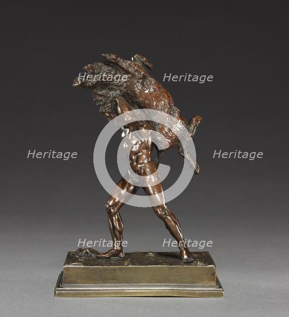 Hercules Carrying the Erymanthean Boar, c. 1820-1830. Creator: Antoine-Louis Barye (French, 1796-1875).