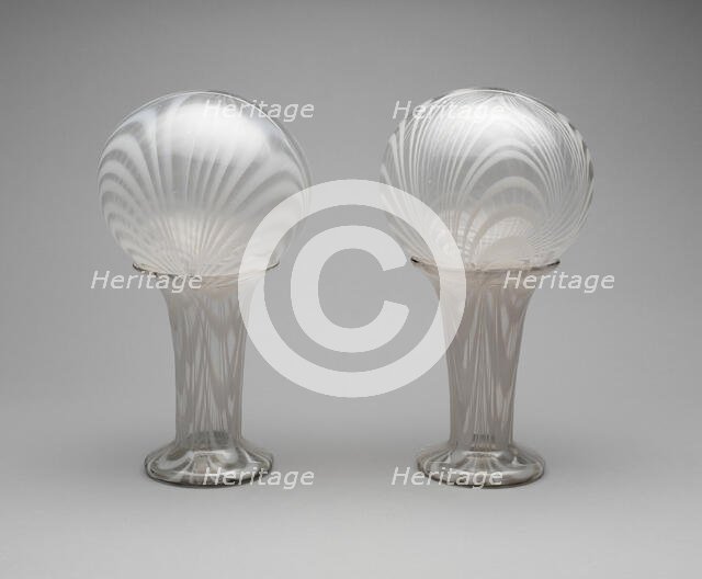 Pair of Witch Balls with Vases, 1850/75. Creator: Unknown.