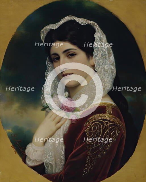 Female study head, 1869. Creator: Georg Martin Ignaz Raab.