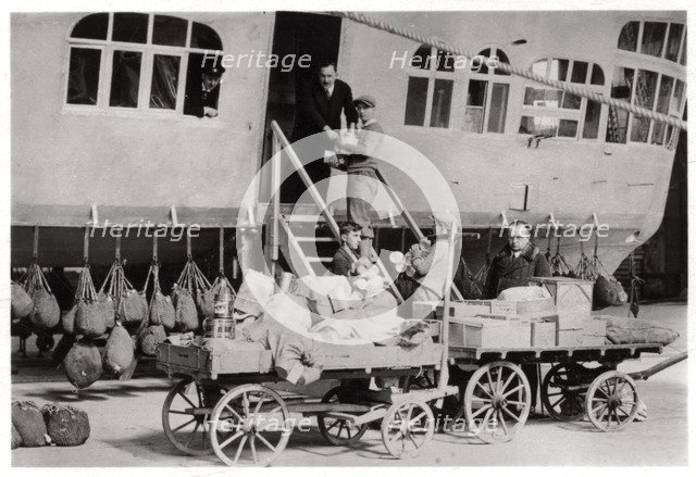 Loading provisions, Zeppelin LZ 127 'Graf Zeppelin', 1933. Artist: Unknown