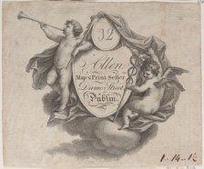 Trade card for William Allen, Map and Print Seller in Dublin, late..., late 18th-early 19th century. Creator: Anon.