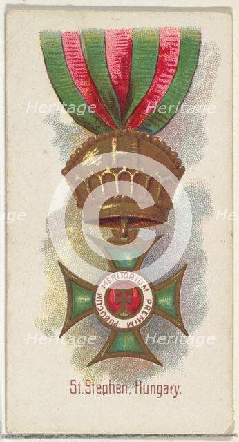 St. Stephen, Hungary, from the World's Decorations series (N30) for Allen & Ginter Cigaret..., 1890. Creator: Allen & Ginter.