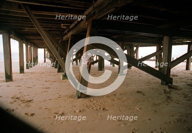 Beneath the pier, Lowestoft, Suffolk, 2000. Artist: P Williams