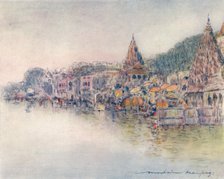 'On the Banks of Holy River, Benares', 1905. Artist: Mortimer Luddington Menpes.