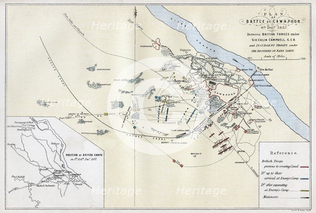 Battle of Cawnpore, India, 6th December 1857, a battle of Indian rebellion of 1857, 1893.Artist: Guyoy & Wood