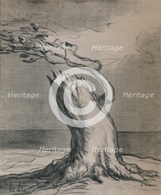 'Poor France! The Trunk Is Blasted', 1871, (1946). Artist: Honore Daumier.