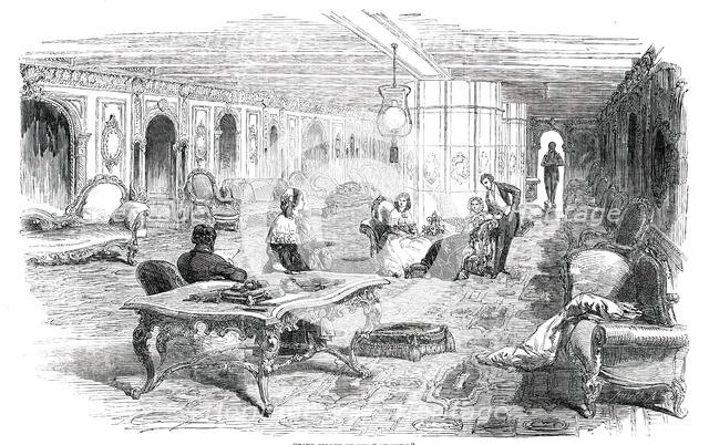 Grand Saloon of the "Atlantic", 1850. Creator: Smyth.