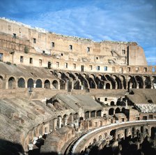 Upper tiers of The Colosseum, Rome. Artist: Unknown