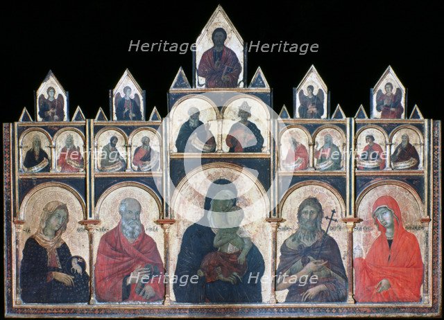 'The Holy Virgin with the Christ Child and Saints', c1278-1318. Artist: Duccio di Buoninsegna