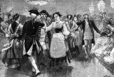 Royal Marriage Festivities at Berlin: costume quadrille danced before the Emperor and Empress, 1881. Creator: William Heysham Overend.