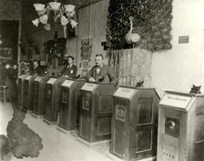 San Francisco Parlor with Kinetoscopes, 1894-1895. Artist: Anonymous  