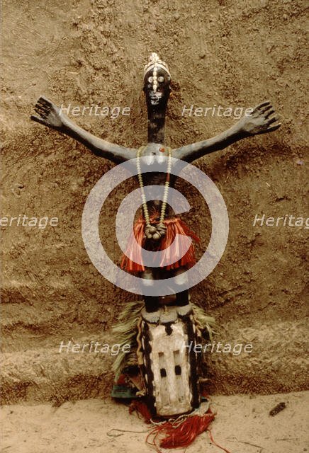 Wooden mask, Pays Dogon, Mali, 1990. Creator: Amanda Waite.