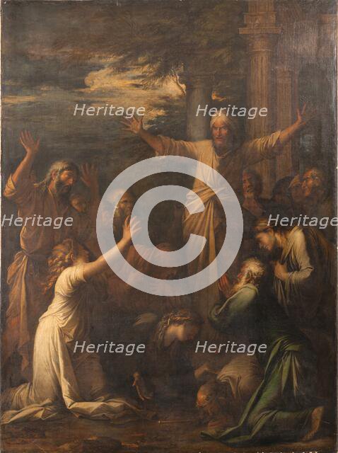 Jonah Preaching to the People of Niniveh, 1661. Creator: Salvator Rosa.