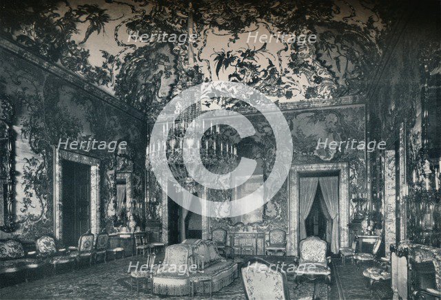 Large salon with porcelain ceiling, Royal Palace, Madrid, c1927. Artist: Unknown.