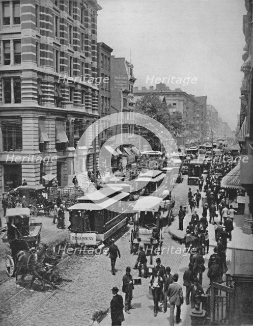 'Broadway, New York', 19th century. Artist: Unknown.