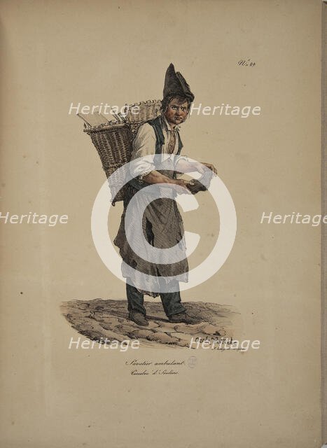 Travelling Cobbler. From the Series "Cris de Paris" (The Cries of Paris), 1815. Creator: Vernet, Carle (1758-1836).