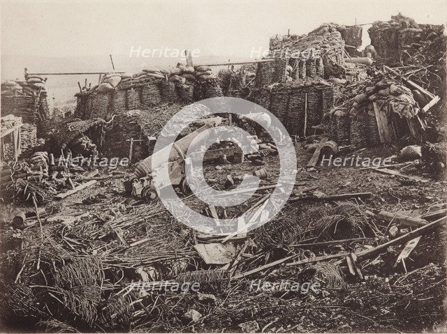 View of the 3rd Bastion in Sevastopol, 1856. Artist: Anonymous  