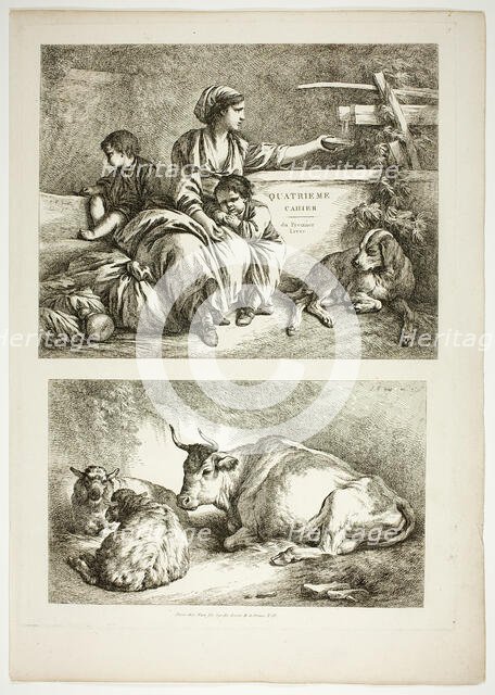 Plate Nineteen of 38 from Oeuvres de J. B. Huet, 1796–99. Creator: Jean Baptiste Marie Huet.