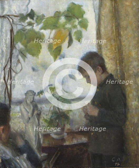 Boy at the window, 1892. Creator: Charlotte Mannheimer.