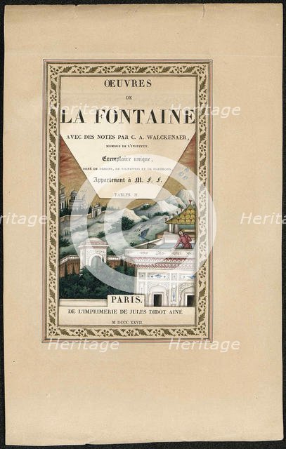 Fables de La Fontaine, 1837-1839. Creator: Imam Bakhsh Lahori (active 1830s-1840s).