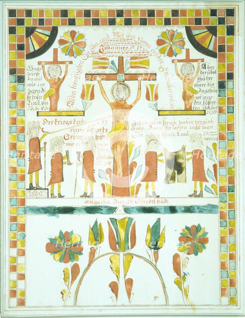 Drawing of the Crucifixion, 1800. Creator: Unknown.