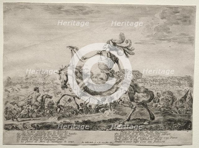 Death on the Battlefield, 1646-1647. Creator: Stefano Della Bella (Italian, 1610-1664).