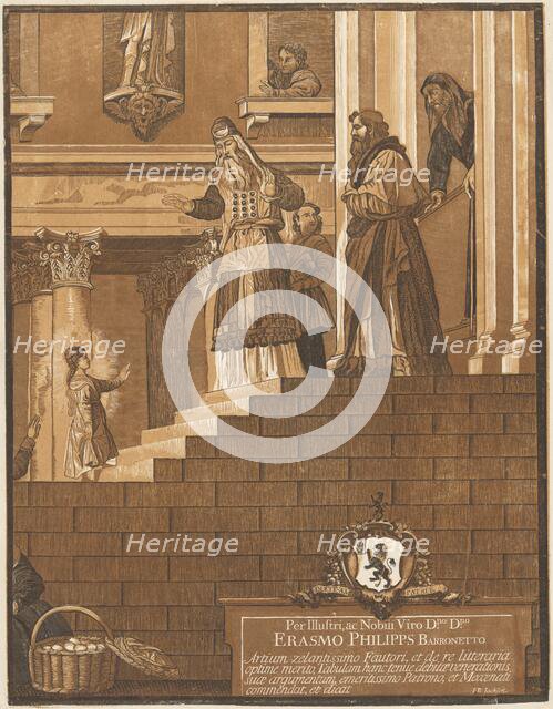 Presentation of the Virgin in the Temple (Right Panel), 1742. Creator: John Baptist Jackson.