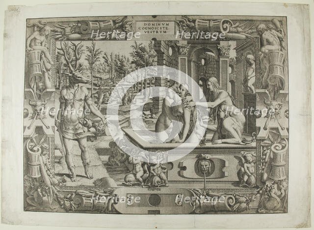 Diana and Actaeon (the Metamorphosis of Acteon), 1544. Creator: Jean Mignon.