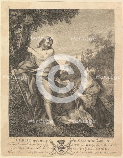 Christ Appearing to Mary in the Garden, before 1766. Creator: William Walker.